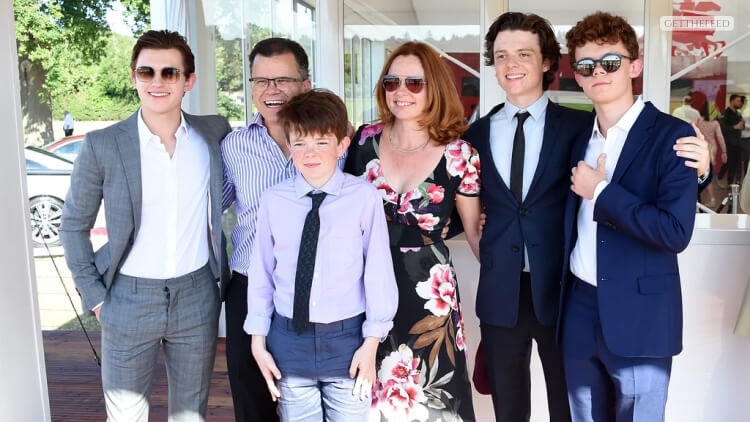 Tom Holland With His Family